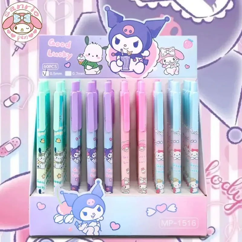 

Sanrio мультяшный механический карандаш 12-60 шт. передвижной карандаш Kuromi Melody почтовый элемент 0,5 0,7 черный