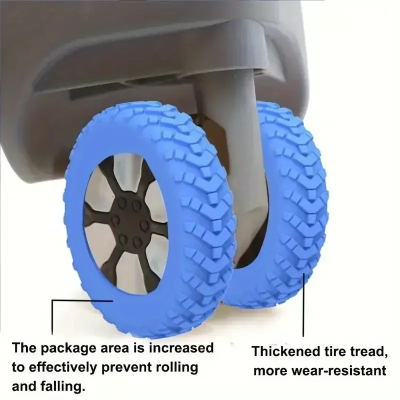 Silicone Wheels Protector 1/24Pcs Thicken Texture for Luggage Reduce Noise Wheels Cover Accessories