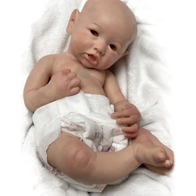 Saskia 6 Inch Soft Full Solid Silicone Bebe Reborn Doll Handmade Lovely  Bonecas Reborn Corpo Todo De Silicone