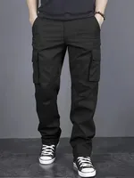 Mens Casual Jogger Pants Relaxed Fit Cargo Pants Drawstring Sweatpants Hiking Outdoor Twill Sport Pants 1
