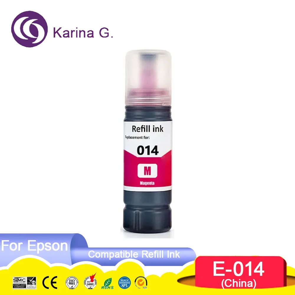 013 014 Premium Compatible Bulk Bottle Water Based Refill Ink for  EcoTank L8168
