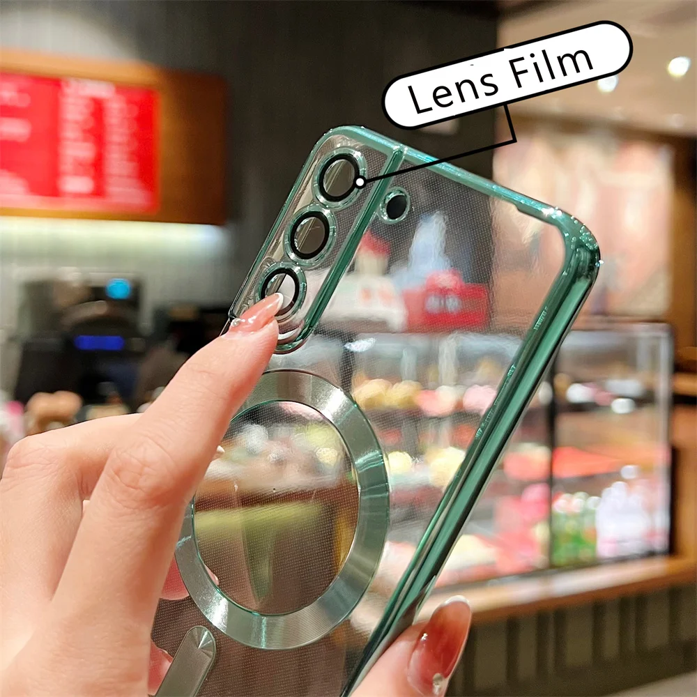 Enhanced Silicone Magnetic Plating Case - Clear Edition