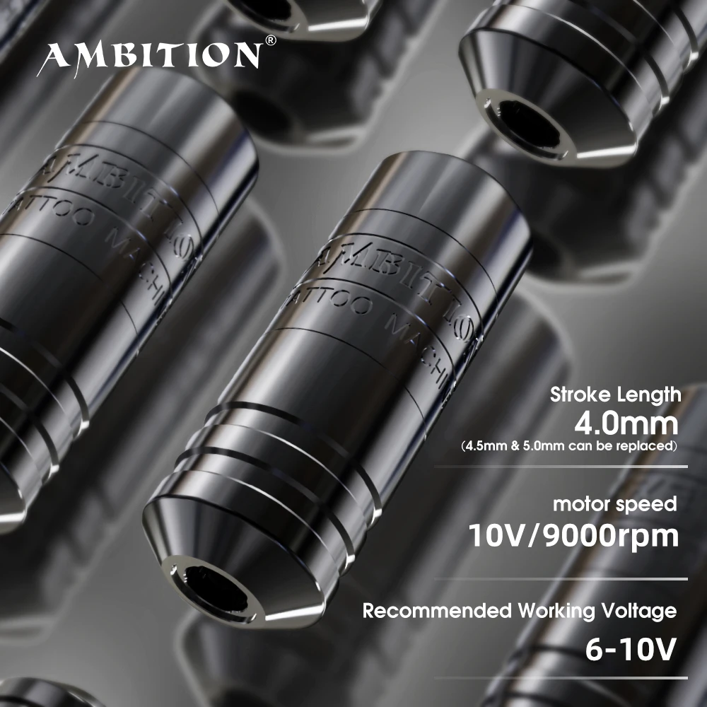 Tattoo Pen Ambition Torped 32 Stroke 4.0-4.5-5.0mm Rotary Tattoo Pen Machine Powerful Brushless Motor With RCA Cord For Tattoo Artists