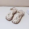 Traditional Chinese Embroidery Kids Shoes for Girl Sandals Summe Retro Princess Shoes Roman Style Girls Leather Shoes Kid F05173 3