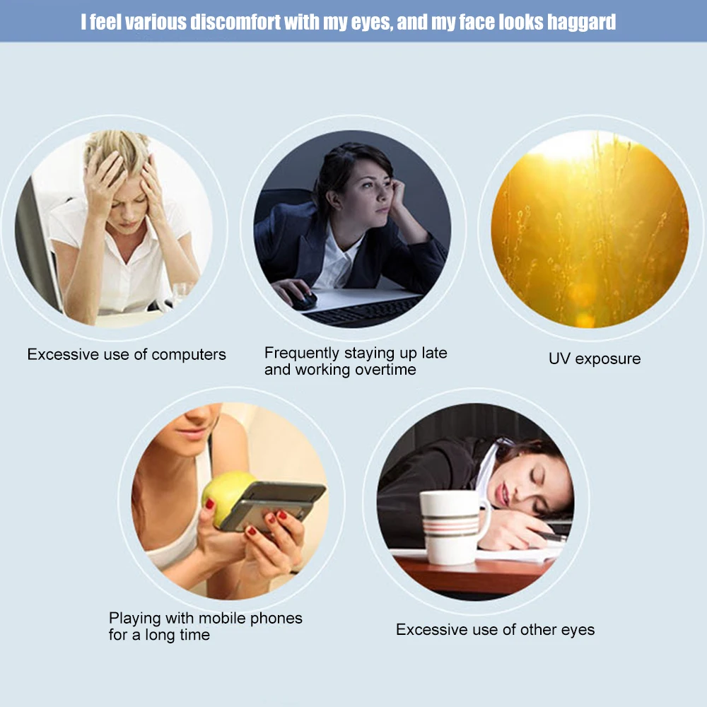 التورمالين مدلك اليشم حجر قناع عين كهربائي تدليك ا...