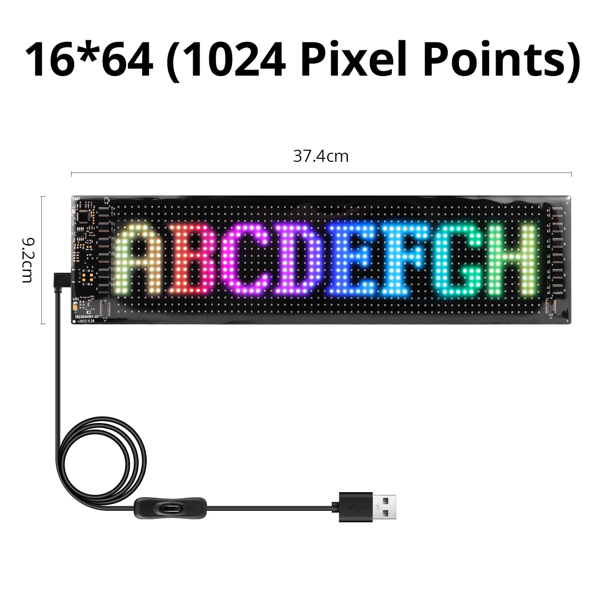 16x64 LEDs 9x37CM