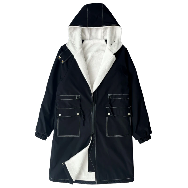 

Winter Coat Men Hooded Thick High Quality Trench Coat Men fashion Windbreakers Casual Jackets Hip Hop Streetwear Coat S-3XL