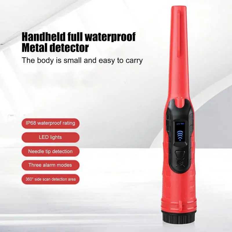 Metal Detector Water Proof Search Pin Pointer Pinpointing Finder Probe 360 degree Search High Accuracy Treasure
