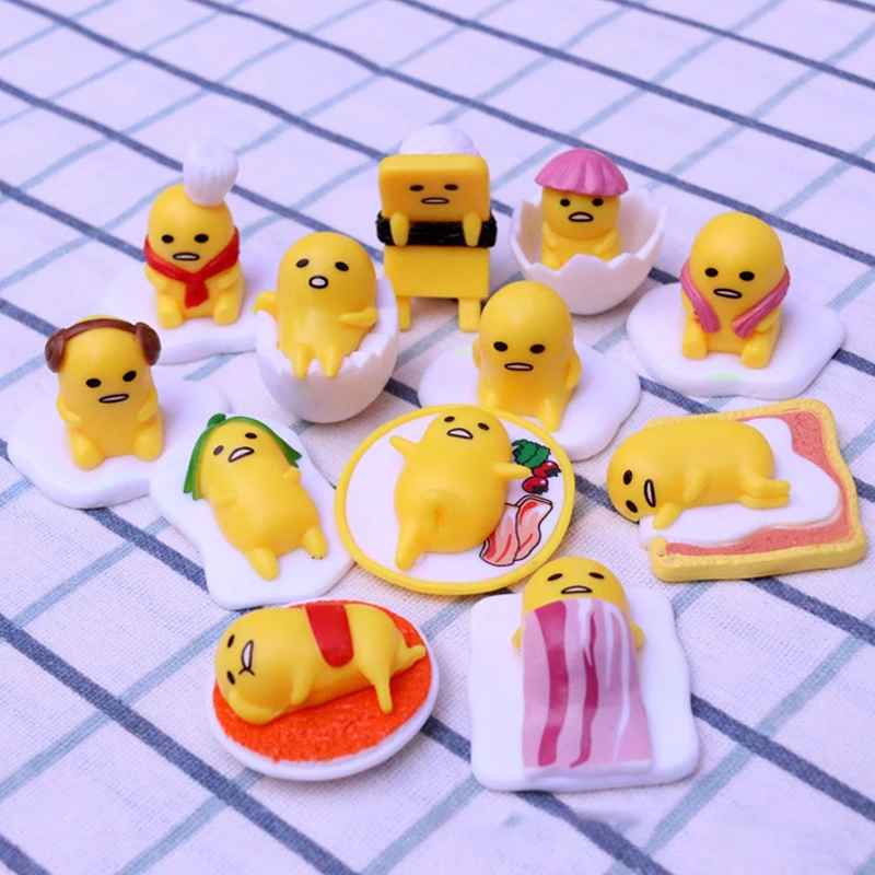 

Anime Gudetamas Figures Yolk Lazy Eggs Dolls Small Figurines Model Table Car Decoration Children Toys Gifts Action Figure