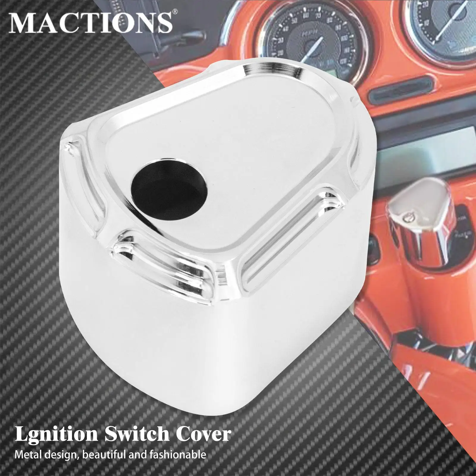 Chrome Harley Touring Electra Glide Aluminum Dash Ignition Switch