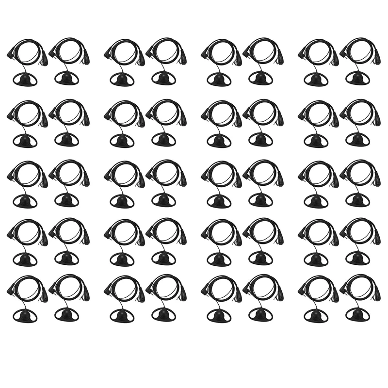 

(40 Pack) 2Pin Advanced D Shape Clip-Ear Ptt Headset Earpiece Mic For Motorola 2 Way Radios Gp88s Gp300 Gp68 Gp2000 Gp88