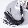 44.5CM PU Leather Horse Whip,Handmade Suede Flogger Bull Whip Cowhide Horse Riding Whip 2