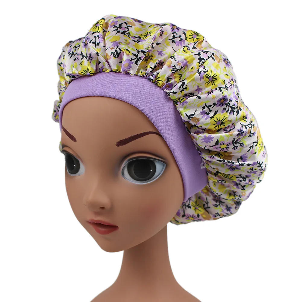 Description Picture 5 of itemFashion New African Children Adjustable Printing Ankara Satin Bonnet Sleep Cap Turban Hat Night Sleep Beanie Chemo Cap for Kids