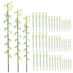 Mini Plastic Bamboo Tree Sand Table Model Artificial Miniature Fake Bamboo Plant DIY Craft Micro Landscape Decoration