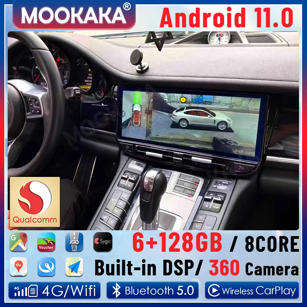 

2 Din Android 11.0 6GB+128GB For Porsche Paramera 2010-2017 Car GPS Navigation Multimedia Player Car Auto Stereo Radio Head Unit