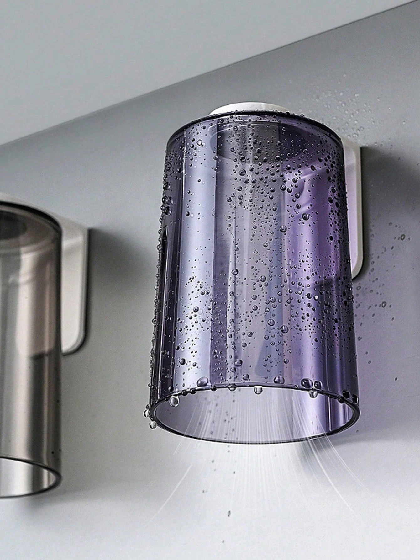 Soporte magnético para cepillos de dientes con vaso de pared_voghion.com