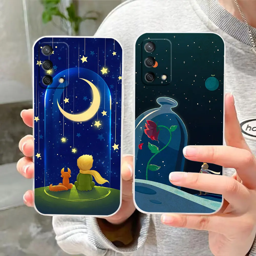 

Anime Little Prince Clear Phone Case For OPPO A97 A96 A95 A94 A93 A92S A74 A72 A57 A55 A54 A32 A15 5G Case Funda Shell Capa