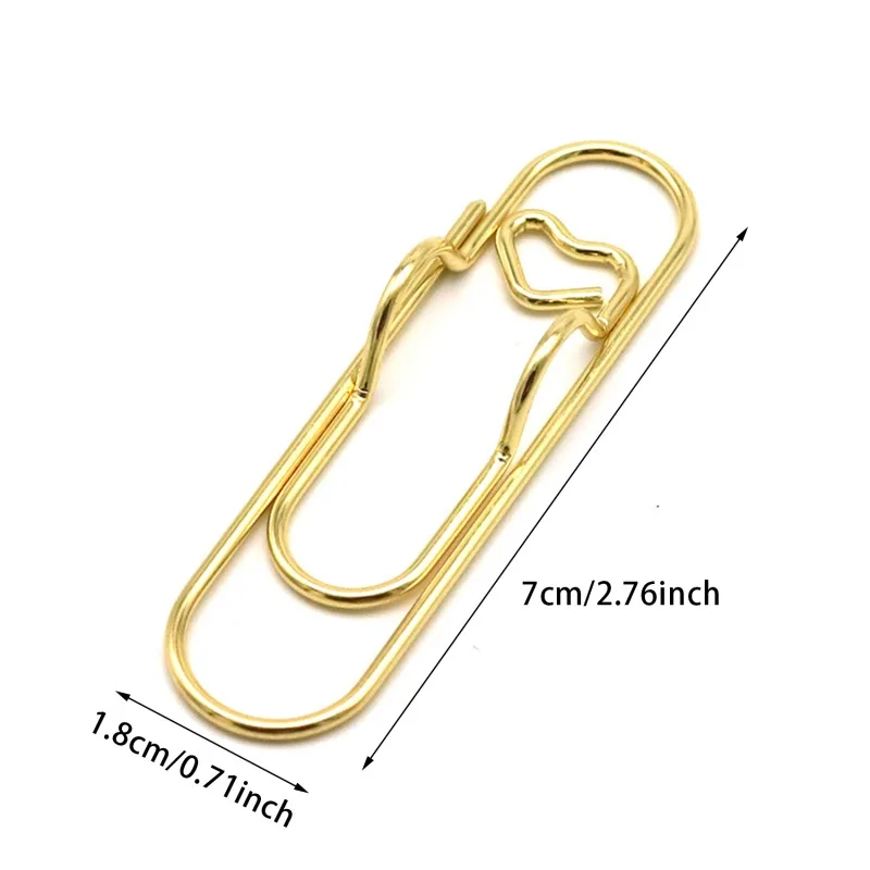 5Pcs Paper Clips Metal Pen Holder Clip School Bookmarks Photo Memo Ticket Clip Stationery Office School Supplies