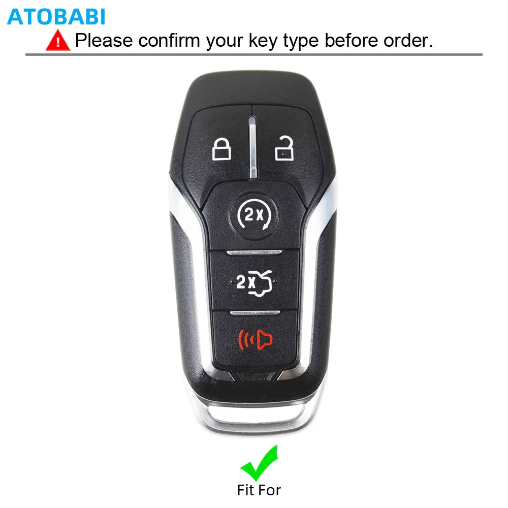 ontto Custodia per Chiave Auto, per Ford Mondeo Fusion Mustang Explorer EcoSport S-Max Ranger Fiesta F150 F250, Accessorio per Telecomando in TPU, Portachiavi di Protezione, Colore Argento