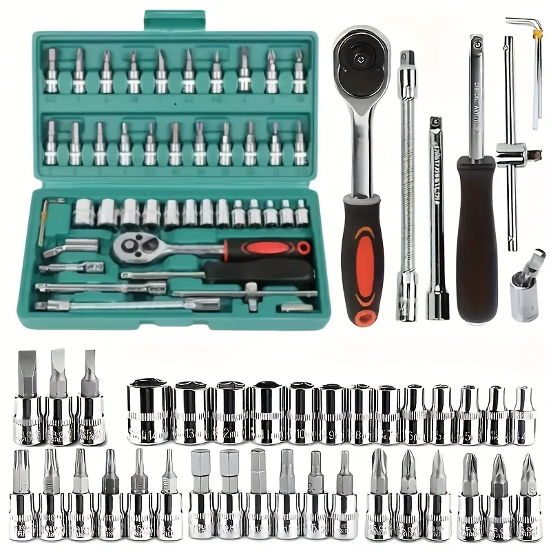 Chrome Vanadium Steel Auto Repair Tool Kit for Home Industrial Use