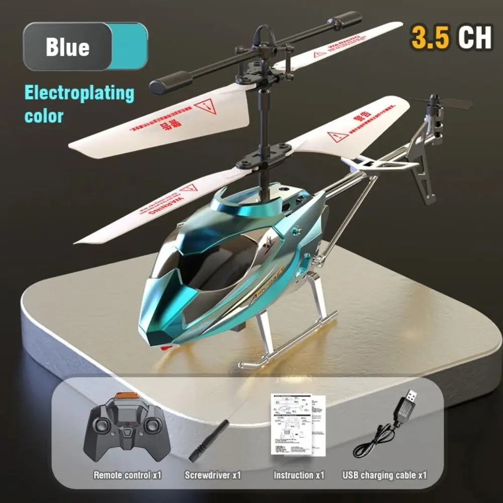 Metal Alloy RC Helicopters 3.5CH 2.5CH USB Charging Flying Helicopter Toy Red/ Blue/ Gold/ Silver Rechargeable Mini - 5