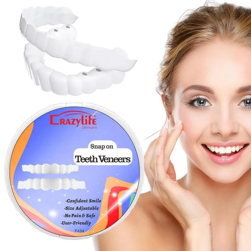 Instant Whitening Snap On Teeth Veneers Perfect Fit Teeth Enbrace Confidence Smile Temporary Tooth for both men and women
