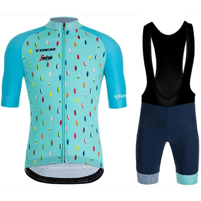 Men's Cycling Outfit Set TREK Pants Gel Clothing Bib Mtb Mountain Bycicle Man Suit Shorts Uniform Sportswear Jersey Road Bike 6