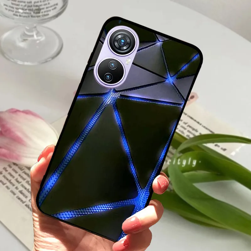 Animal Cartoon Soft Silicone Black Phone Case, 6.67 Premium Cover
