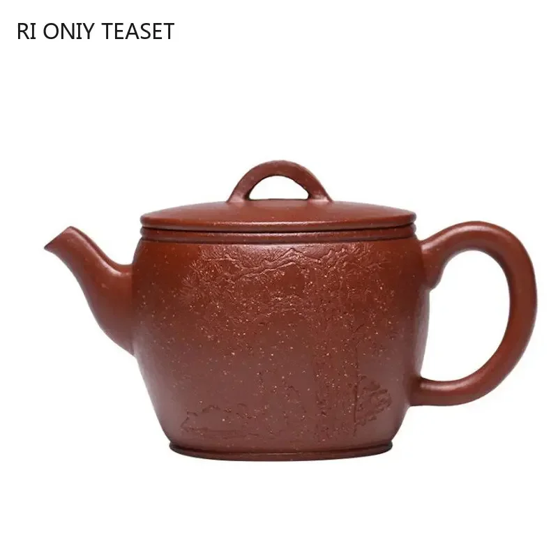 

200ml Chinese Yixing Purple Clay Teapots Handmade Large Caliber Tea Pot Raw Ore Beauty Kettle High-end Zisha Tea Set Collection