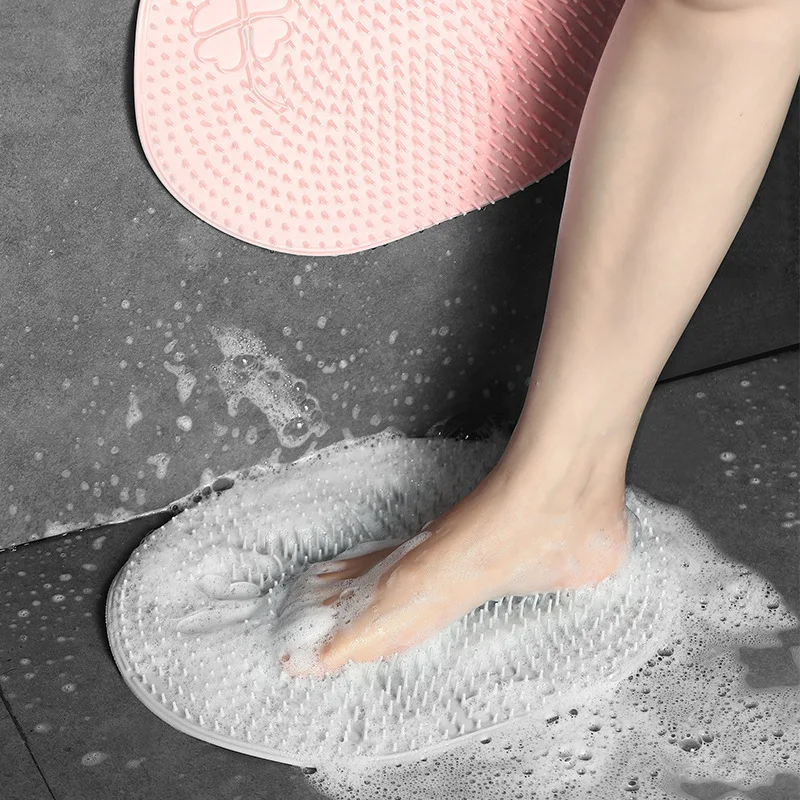 

Shower Foot Scrubber Cleaner Massager,Exfoliating Feet Massager Spa with Suction Cup Improves Foot Circulation Reduces Foot Pain