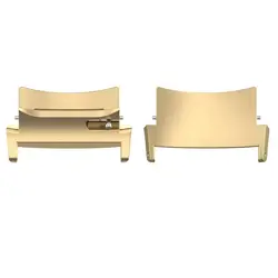 Premium Metal Watchband Strap Adapter (2-Pack), 22mm (Gold)