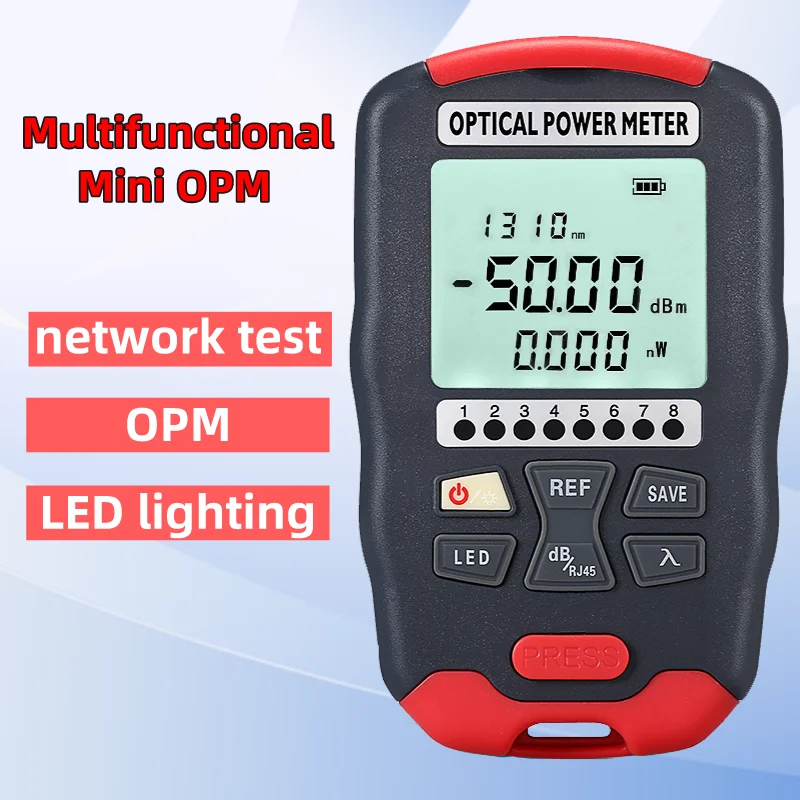 

Multifunctional Mini Optical Power Meter(-50~+26dBm/-70~+10dBm OPM)AUA-D5/D7/DC5/DC7 Fiber Optic Cable Tester SC/FC/ST Interface