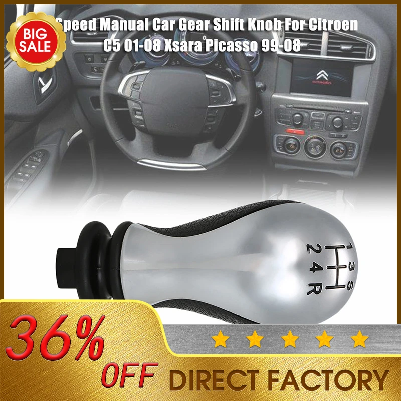 de palanca de cambios de coche, accesorios para coche, de cambios Manual de 5 velocidades para Citroen C5 01 08 Xsara Picasso 99 08|Pomo de palanca de - AliExpress