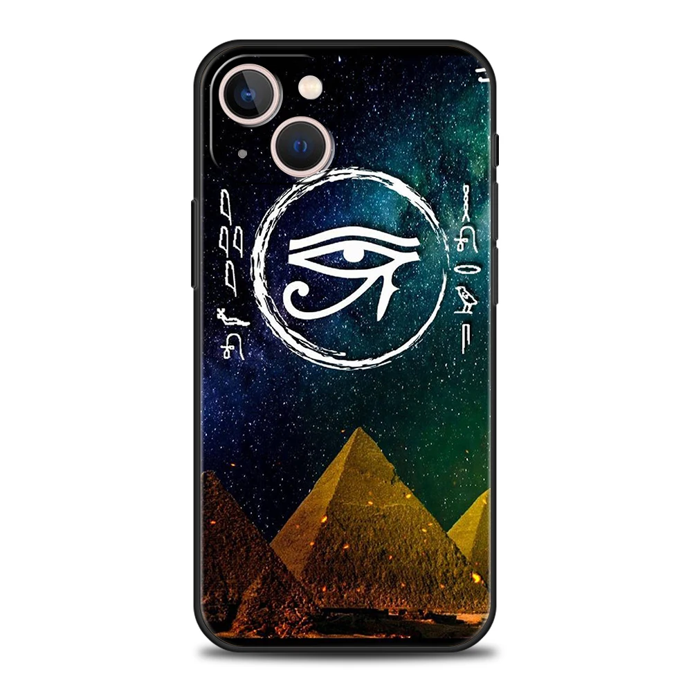 Heiliges Auge von Horus Ägypten Fresko Handy hülle Abdeckung für iPhone 15 14 13 12 Pro max xr xs x 11 7 8 plus 13 Mini Silikon Shell Taschen – Detail 1
