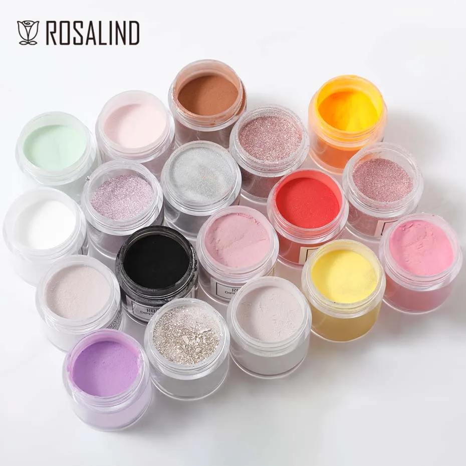 Nail Dipping Powder ROSALIND 20g Dip Pure Dust Manicure and Decoration Dip Extension Nail Gel Art Design Air Dry nail powder nail decoration nail decorations