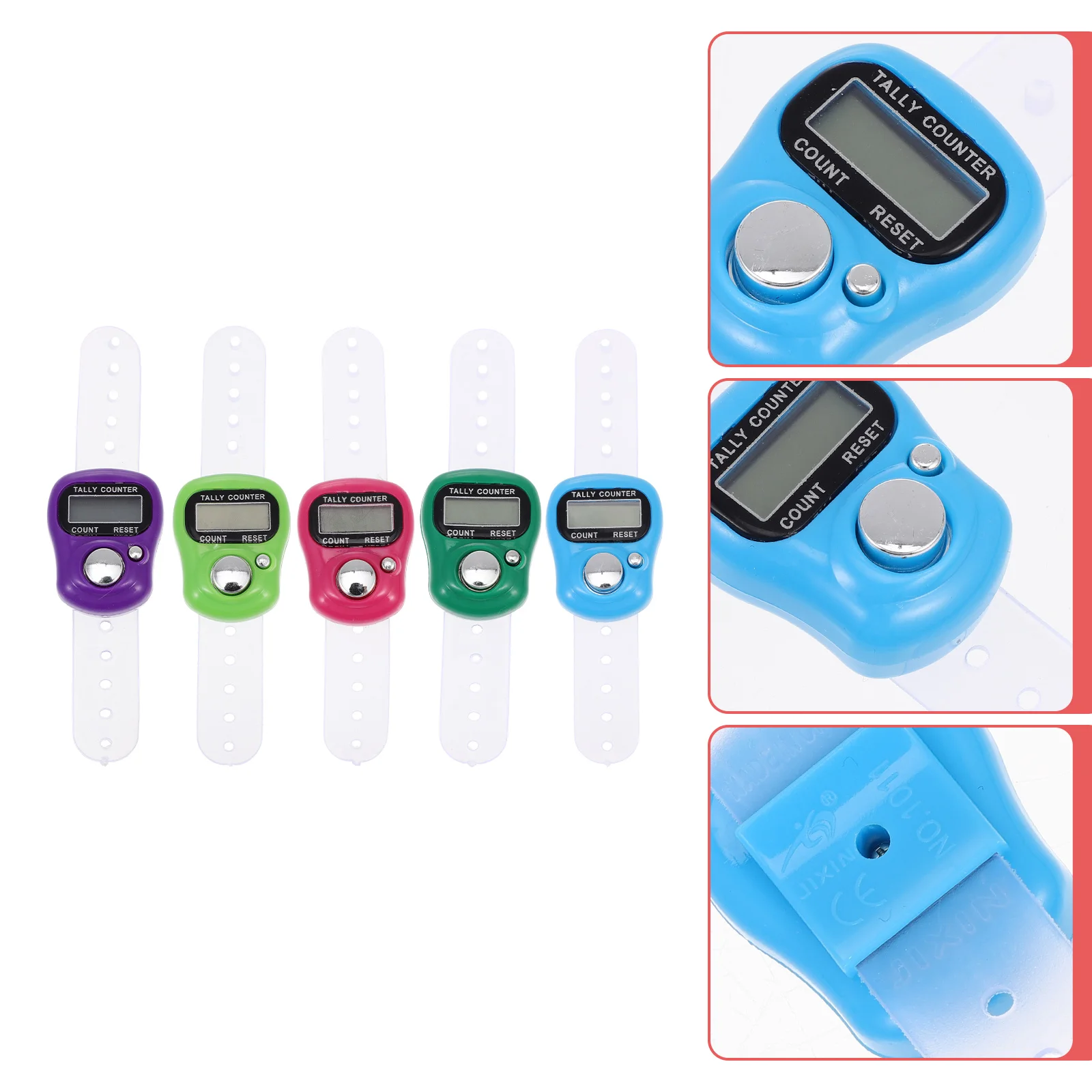 

5 Pcs Finger Counter Muslim Tally Counters Electronic Tools Counting Device Ring Type Sports Toys Supplies Praying