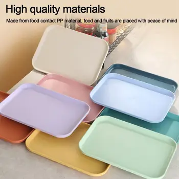 Pallet rettangolare vassoio portaoggetti in plastica nordica a più colori vassoio per il pane per alimenti vassoio per il servizio dell'hotel 1