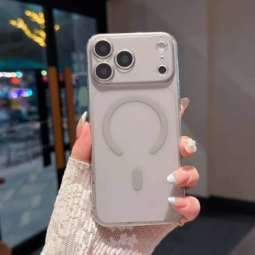 Matte Translucent Magnetic Shockproof Slim Phone Case Cover