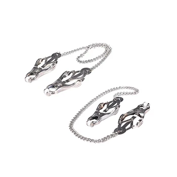 1Pairs/1PCS Adult Sex Under Bed Restraint Nipple Clamps Set Sex Bondage Fetish Toys for Women Metal Nipple Clamps Breast 6
