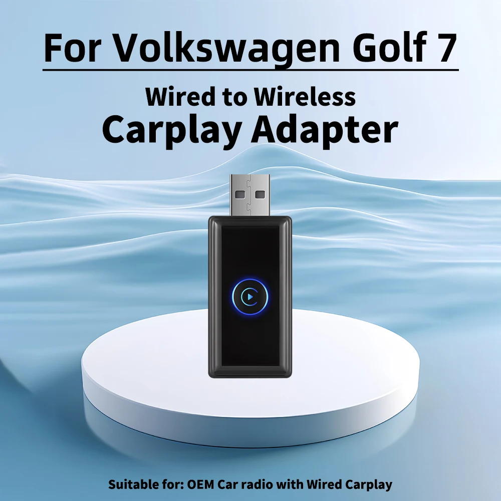 

New Mini Smart AI Box Wireless Carplay Adapter for Volkswagen Golf 7 LED Car OEM Wired Carplay To Wireless Car Play Spotify USB