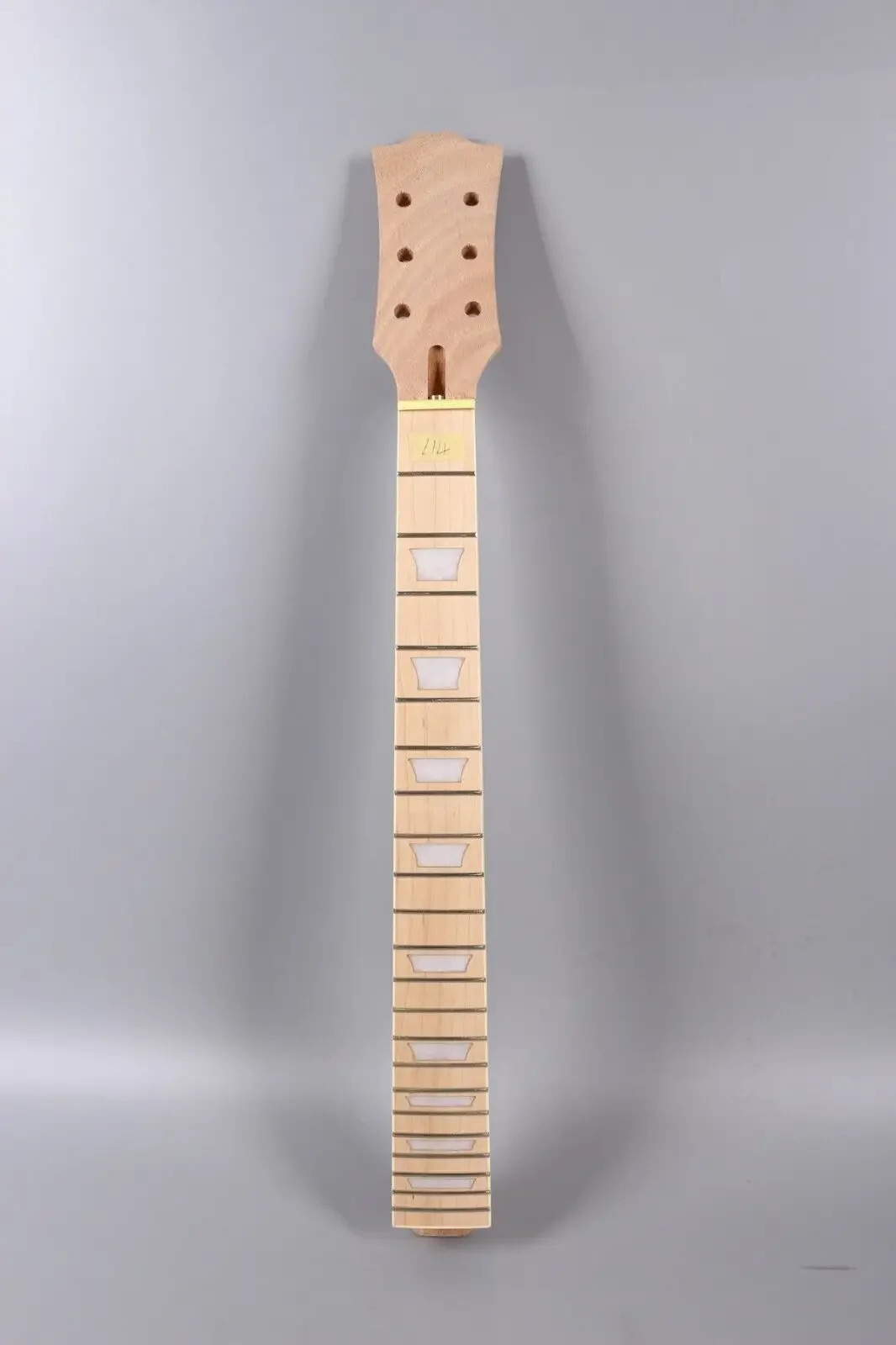 

Yinfente Unfinished Guitar Neck 22 Fret 24.75 Inch Maple Fretboard Pearl Flower Pot Inlay with Binding Set in Heel DIY Project