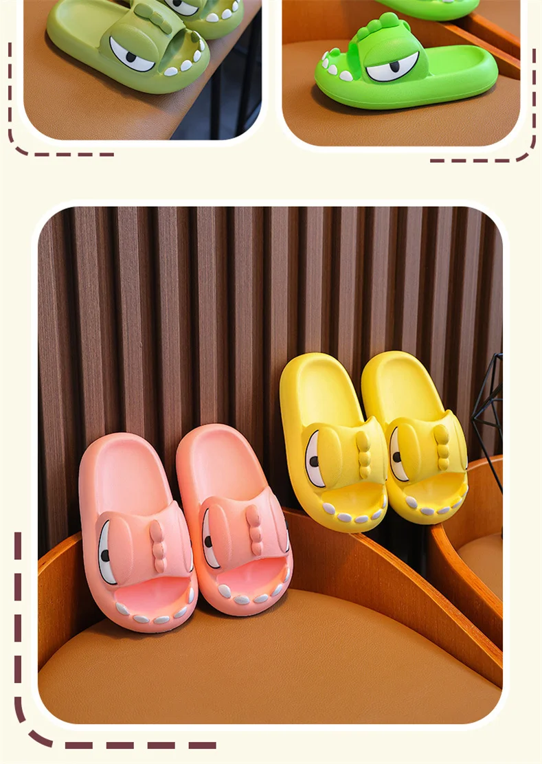 New Cute Dinosaur Parent-child Slippers Animals-Aso