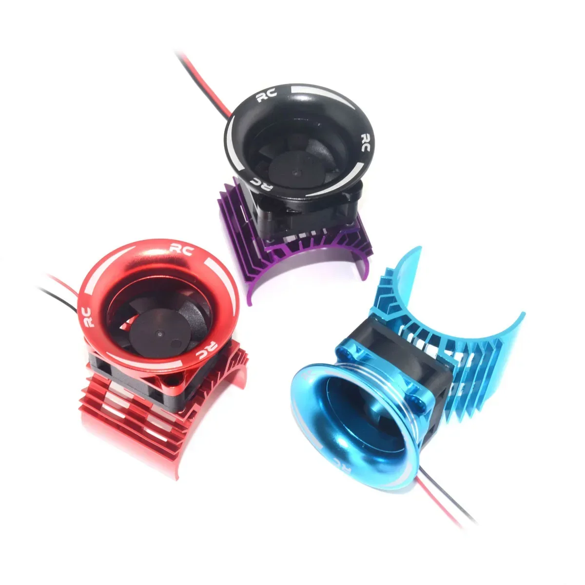 Motor-Kühlkörperabdeckung + Lüfter für WLtoys A959-B 144001 124019 HSP 1/8 1/10 RC Auto 540 550 3650 Motor-Kühlkörper