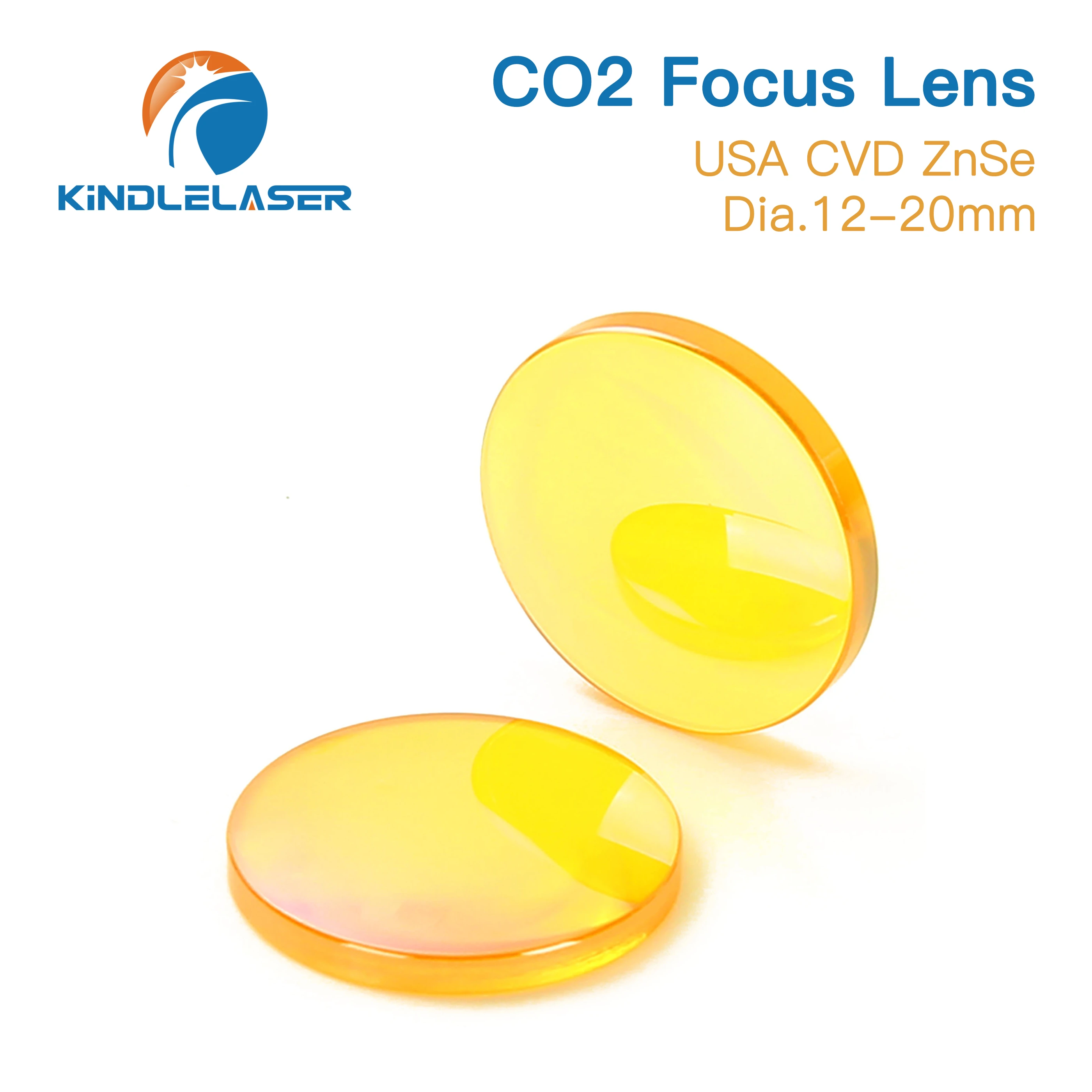 ZnSe Focus Lens USA CVD Lens Dia.12/15/18/20 FL25.4/38.1/50.8/63.5/76.2/101.6/127/160mm for CO2 Laser Engraving Cutting Machine