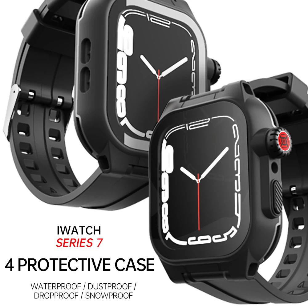   iWatch Shockproof Ʈ Dirtproof  Shockproof ü ̽  ð Series7 41/45mm Ŀ 