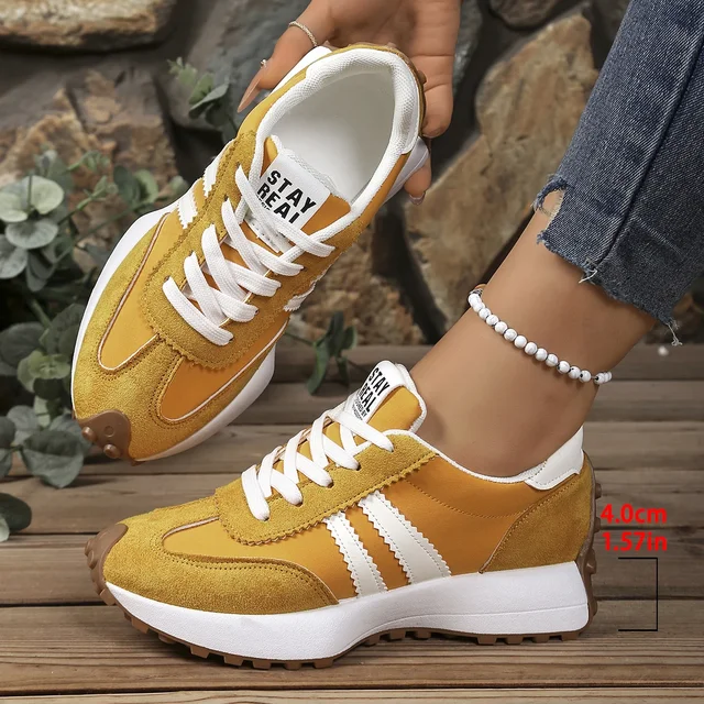 Spring Thick Bottom Women Sneakers 2025 Summer Casual Patchwork Leather Sneakers Women Outdoor Casual Comfortable Shoes Ladies 4