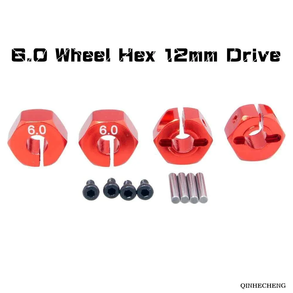 

RC Aluminum 6.0 Wheel Hex 12mm Drive With Pins For HSP HPI 1:10 Tamiya Car
