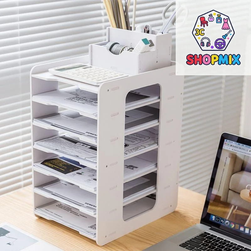 A4 Paper Desktop Storage Rack Document Drawer Organizer Multilayer ...