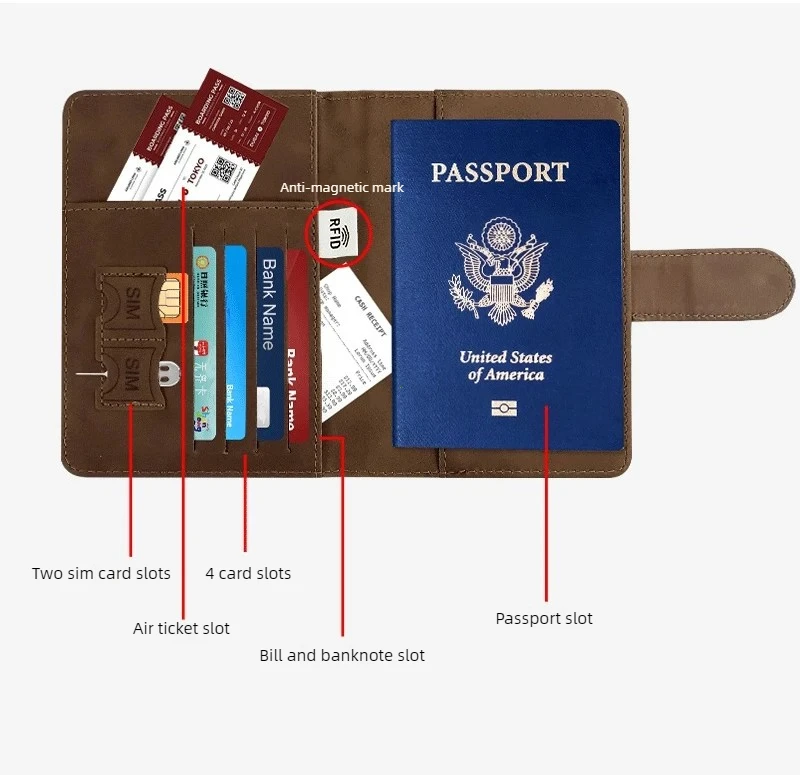 Passport Holder for Travel Essentials Passport Wallet Cover Case for Travel Accessories,Passport Book Holders for Women/Men