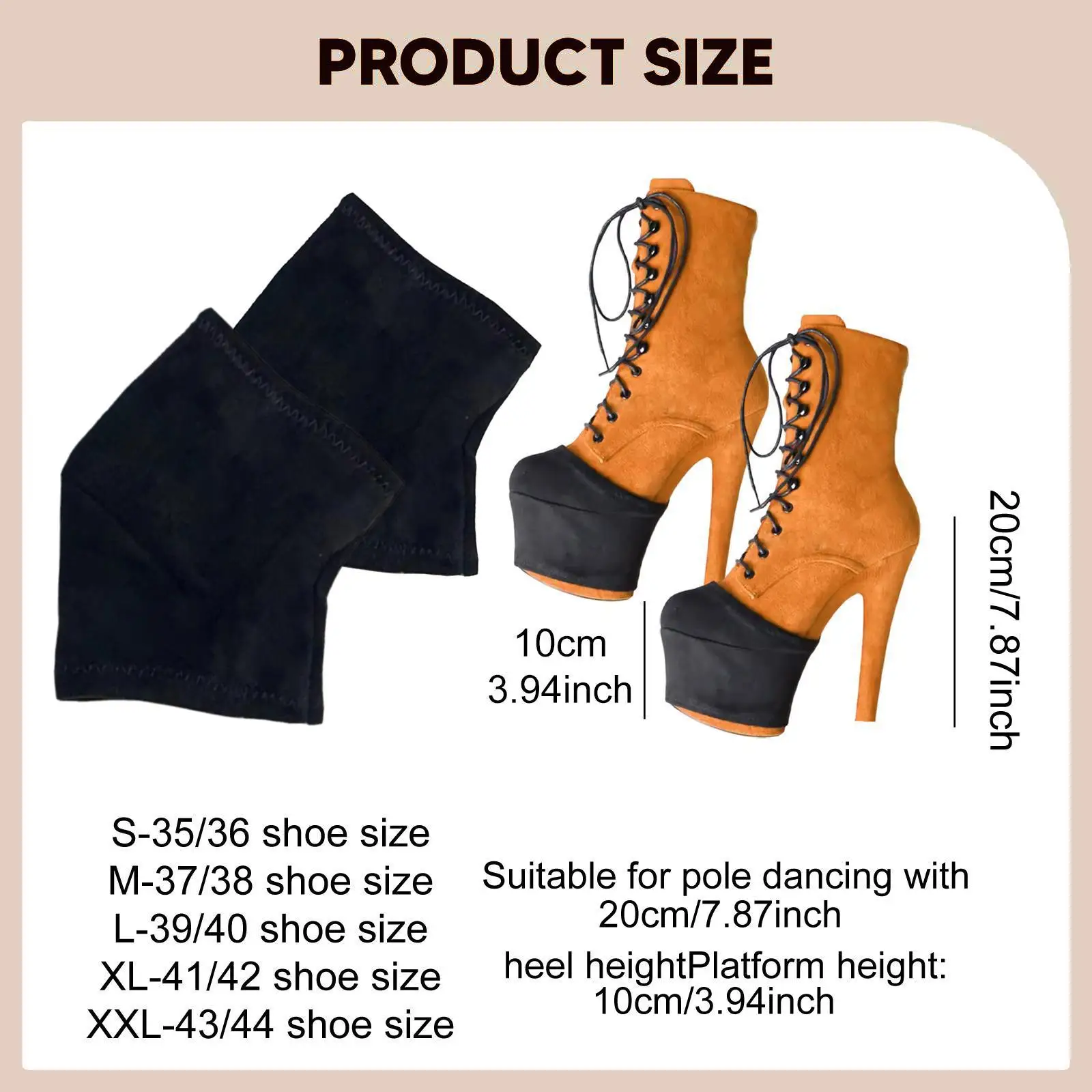 High Heel Pole Dance Shoes Protectors Suede Non Slip Grip Sock for Dancers Women Studio Smooth Floors